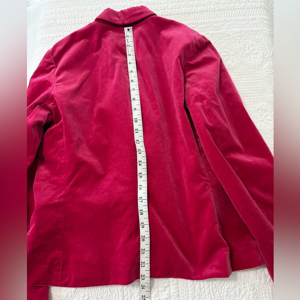 Eddie Bauer Fuchsia Velvet Blazer - Picture 7 of 8
